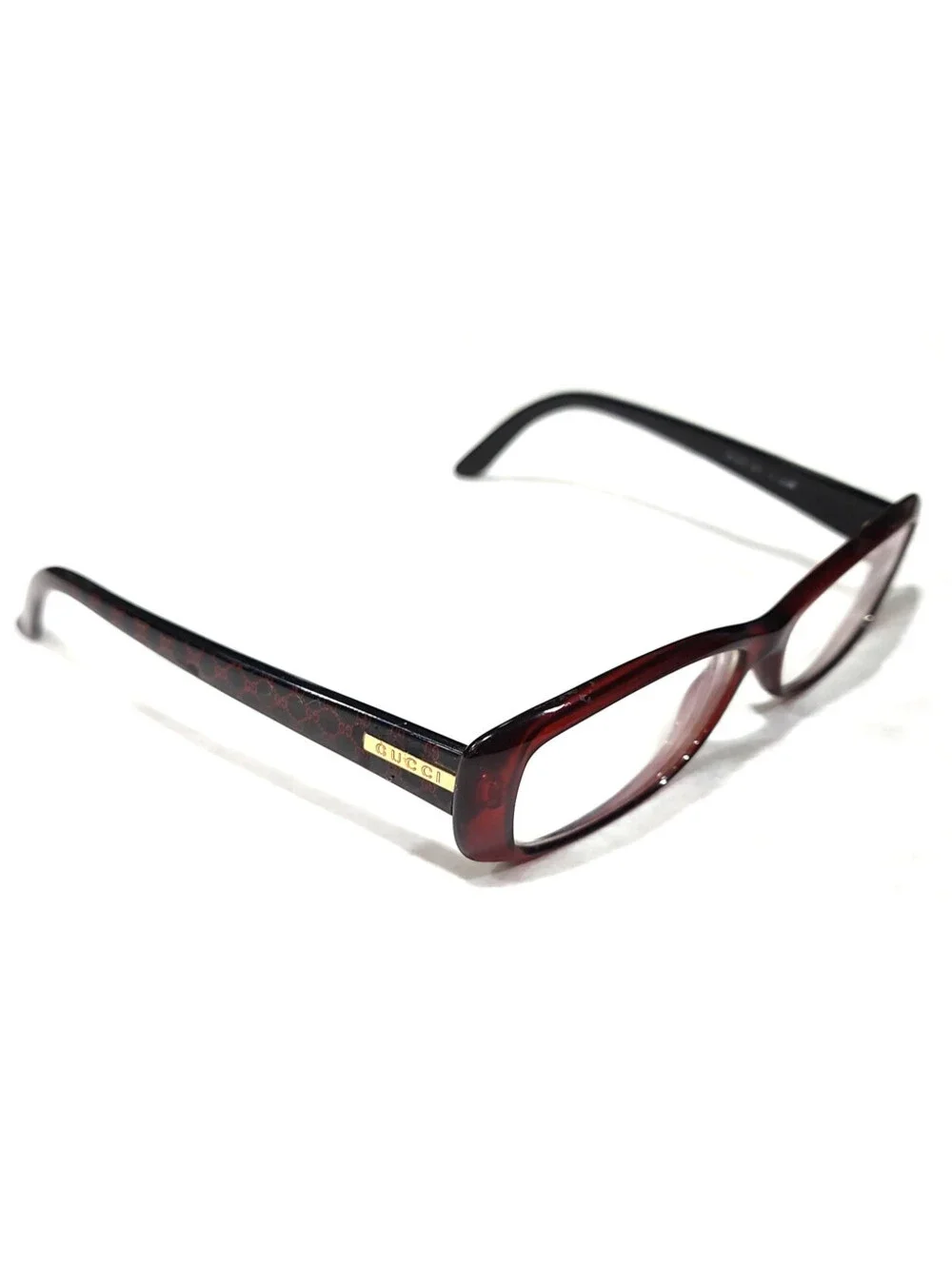 Gucci GG3568 WH13 Large sz Red Rectangle Eyeglasses 53-14 140 Italy Read